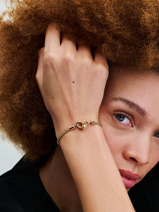 Pandora Studded Chain Bracelet 14k Gold Plating