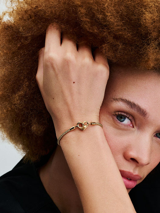 Pandora Studded Chain Gold Bracelet