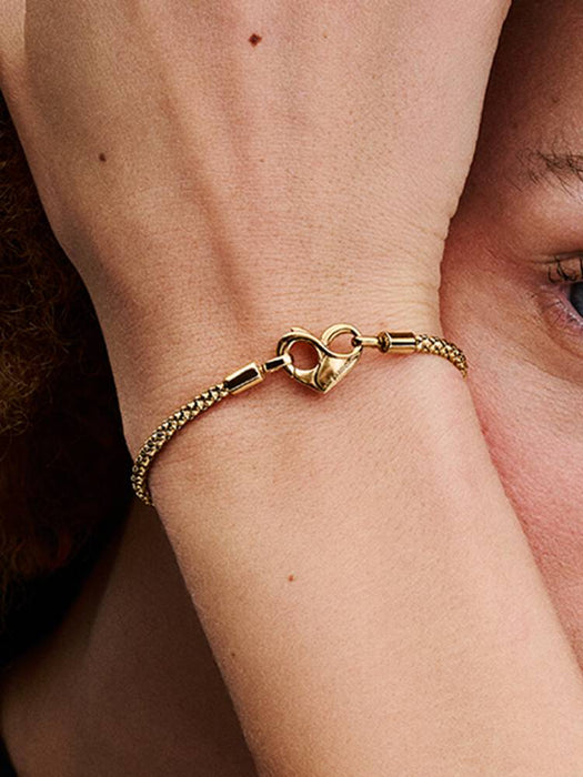 Pandora Studded Chain Bracelet 14k Gold Plating