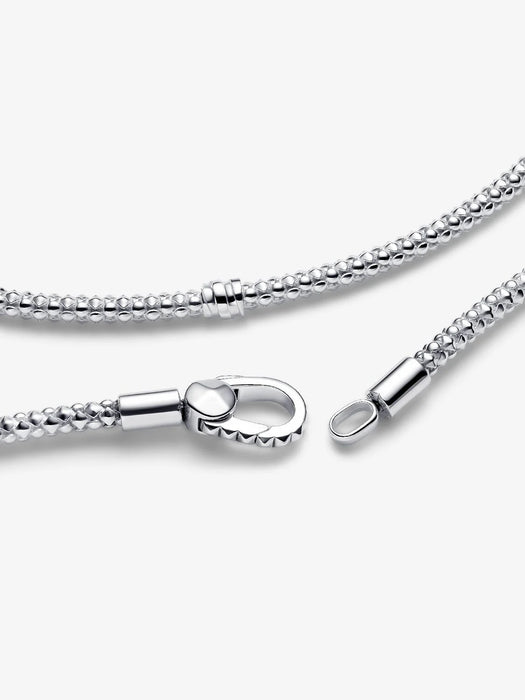 Pandora Studded Clasp & Chain Bracelet Sterling Silver