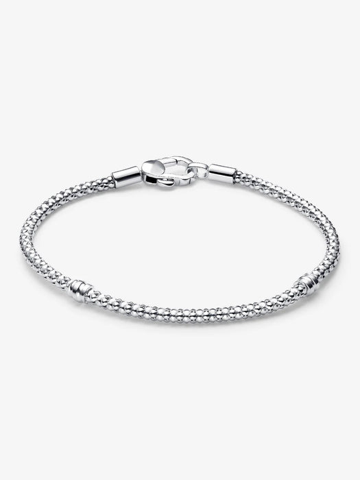 Pandora Studded Clasp & Chain Bracelet Sterling Silver