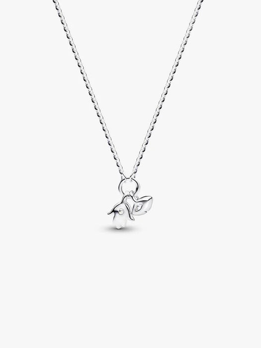 Pandora Talisman Sterling Silver Lab-Grown Diamond Evil Eye & Hamsa Hand Dangle Pendant Necklace Sterling Silver