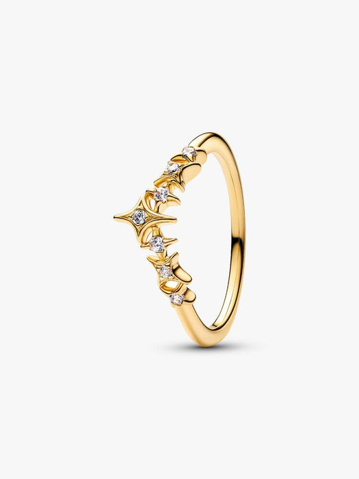 Pandora Tiara Star Ring 14k Gold Plating