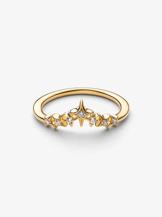Pandora Tiara Star Ring 14k Gold Plating