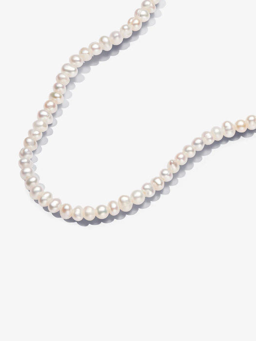 Pandora Treated Freshwater Cultured Pearls T-Bar Collier Necklace 14k Gold Plating