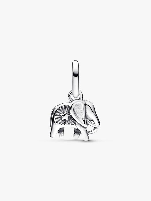 Pandora Turquoise-Coloured Elephant Mini Dangle Charm Sterling Silver