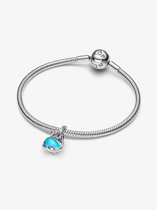 Pandora Turquoise-coloured Whale Dangle Charm Sterling Silver
