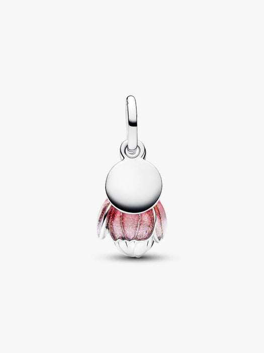 Pandora Two-Tone Blooming Flower Dangle Charm Sterling Silver