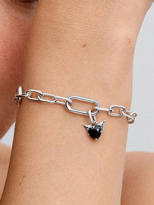 Pandora Winged Heart Mini Dangle Charm Sterling silver