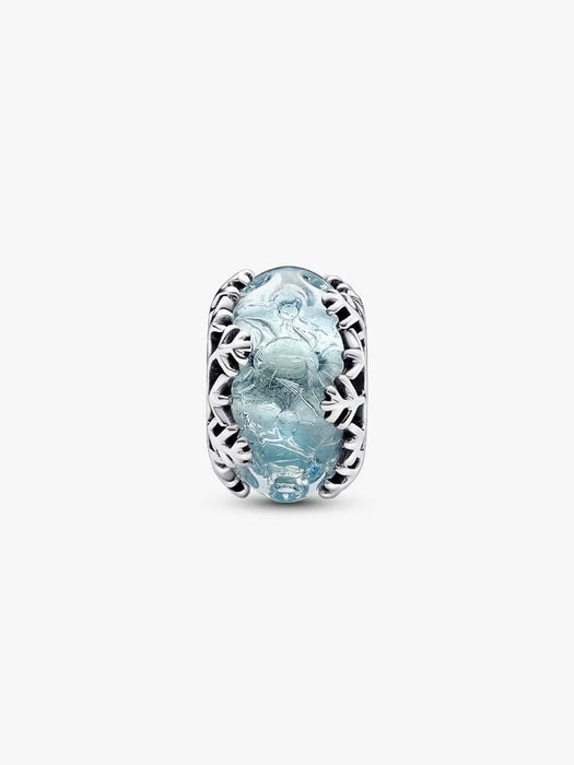 Pandora Winter Blue Snowflake Murano Charm Sterling Silver