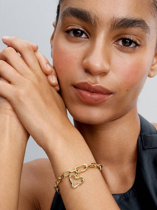 Pandora Wire Heart Dangle Charm 14k Gold Plating