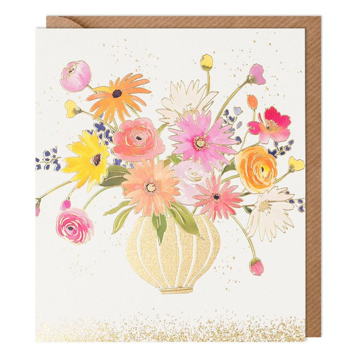 Paperlink 'Vase Of Flowers' Birthday Card