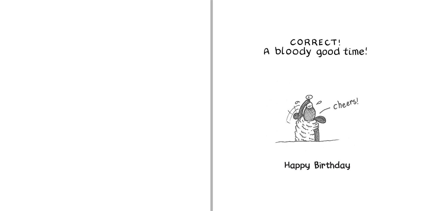 Paperlink Funny Farm 'Birthday Maths Test' Birthday Card