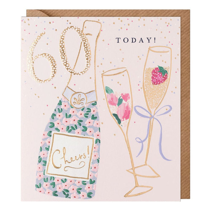 Paperlink Pink Lemonade '60th Female' Birthday Card
