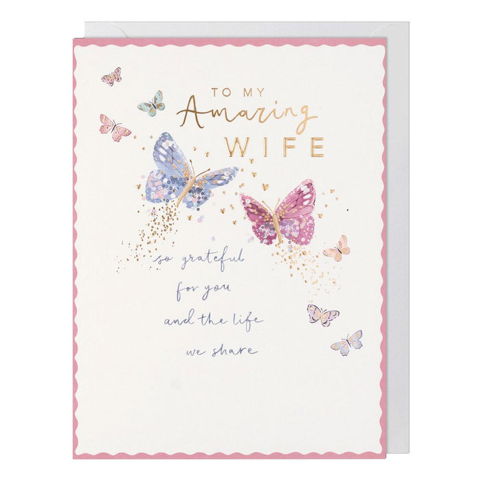 Paperlink Orelia Collection 'Wife' Birthday Card