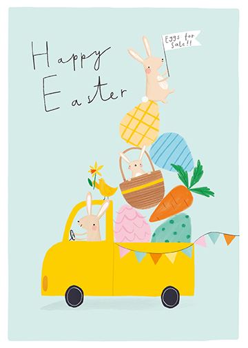 Paperlink 'Easter Van' Easter Card