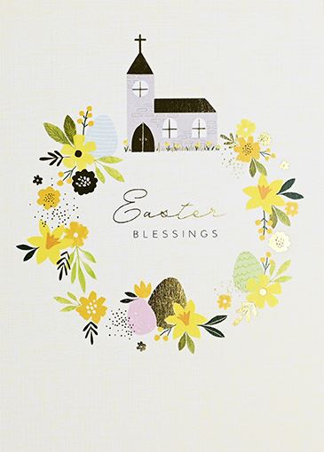Paperlink 'Easter Blessings Church' Easter Card