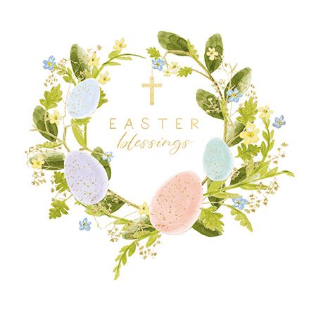 Paperlink 'Easter Wreath' Easter Card
