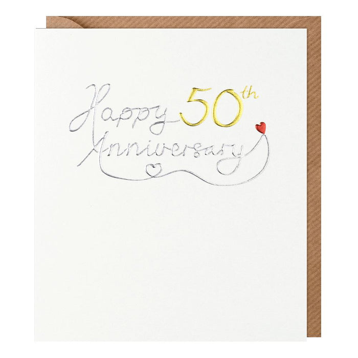 Paperlink Mimosa 'Happy 50th Anniversary' Card