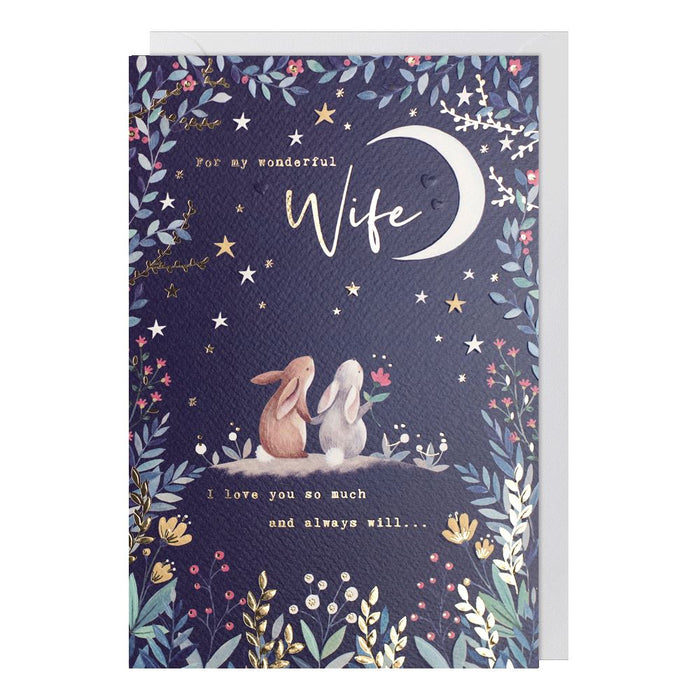Paperlink Woodland Wonders 'Wonderful WIfe' Birthday Card