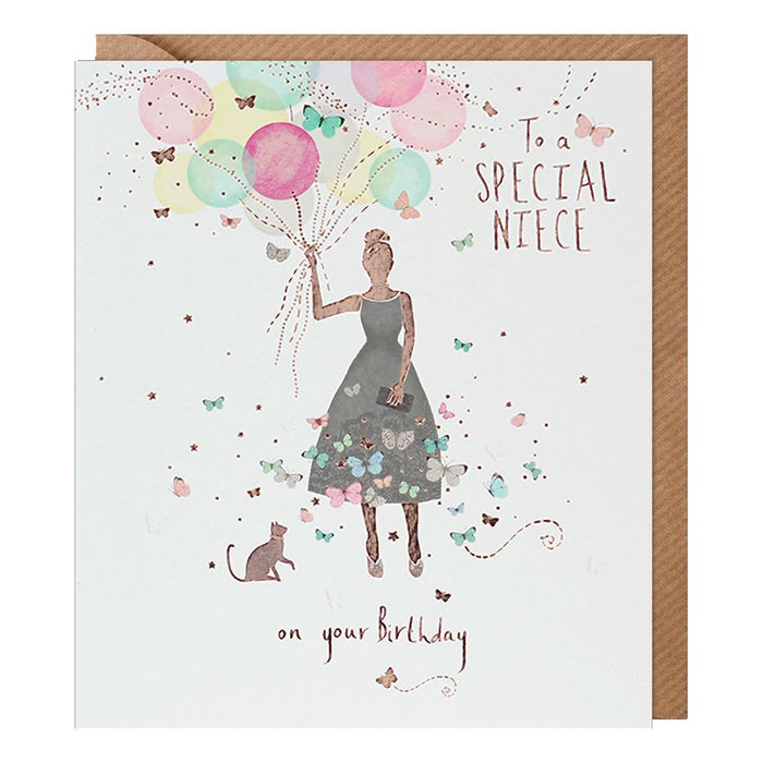 Paperlink Lemon Sorbet 'Niece Birthday Balloons' Birthday Card