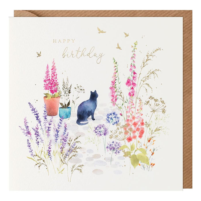 Paperlink Fields Of Gold 'Cat' Birthday Card