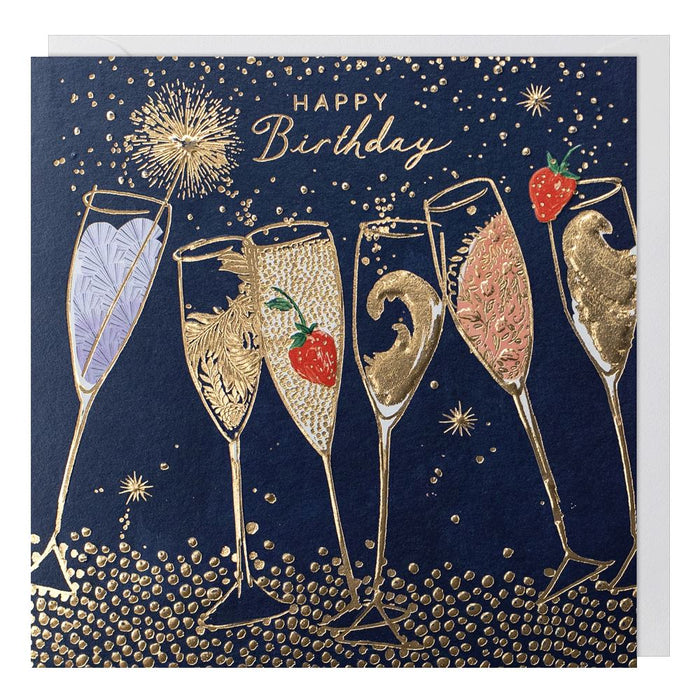 Paperlink Orelia Collection 'Champagne Flutes' Birthday Card
