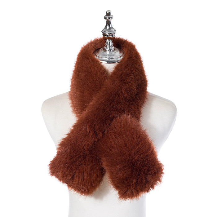 Park Lane Burnt Spice Faux Fur Scarf