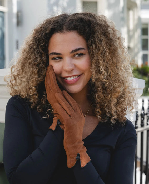 Park Lane Burnt Spice Suedette Gloves