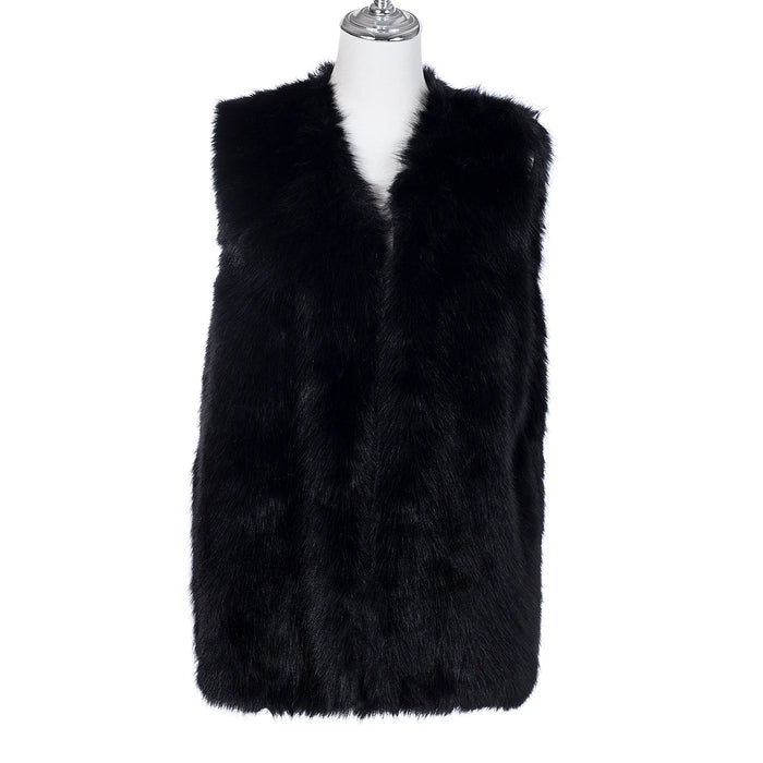 Park Lane Faux Fur Raven Gilet