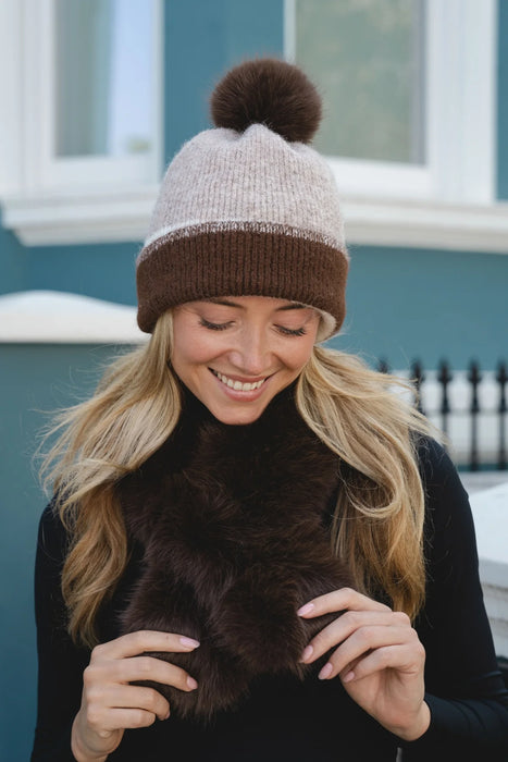 Park Lane Cocoa Faux Fur Scarf