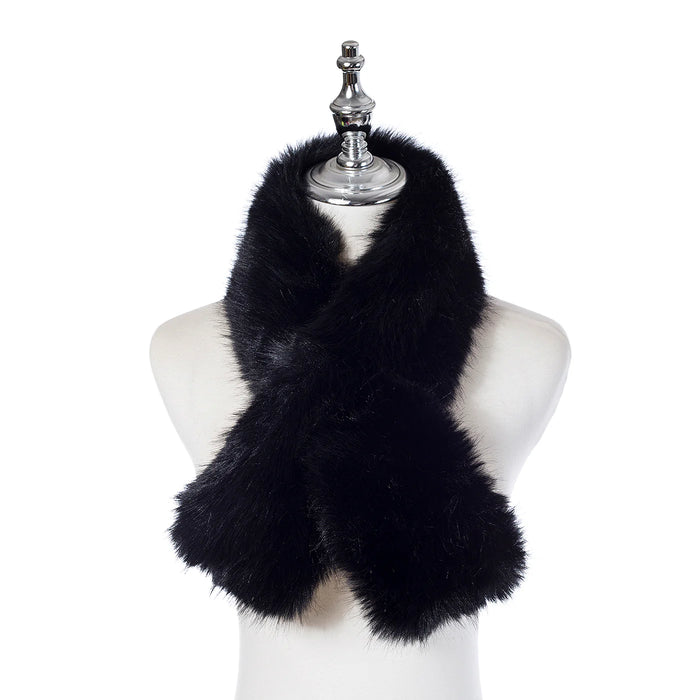 Park Lane Ebony Faux Fur Scarf