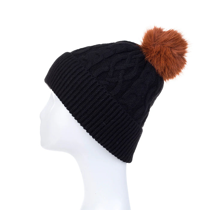 Park Lane Ebony Spice Bobble Hat