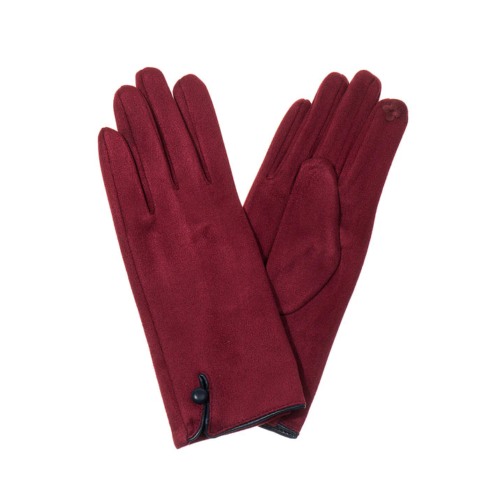 Park Lane Cherry Suedette Gloves