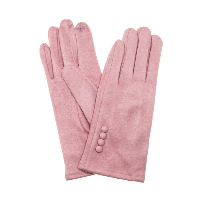Park Lane Pink Suedette Gloves