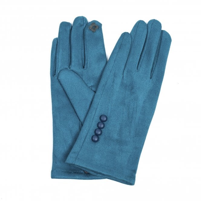 Park Lane Teal Suedette Gloves