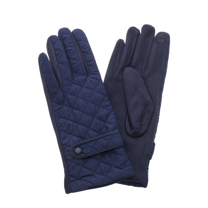 Park Lane Navy Quilted Gloves