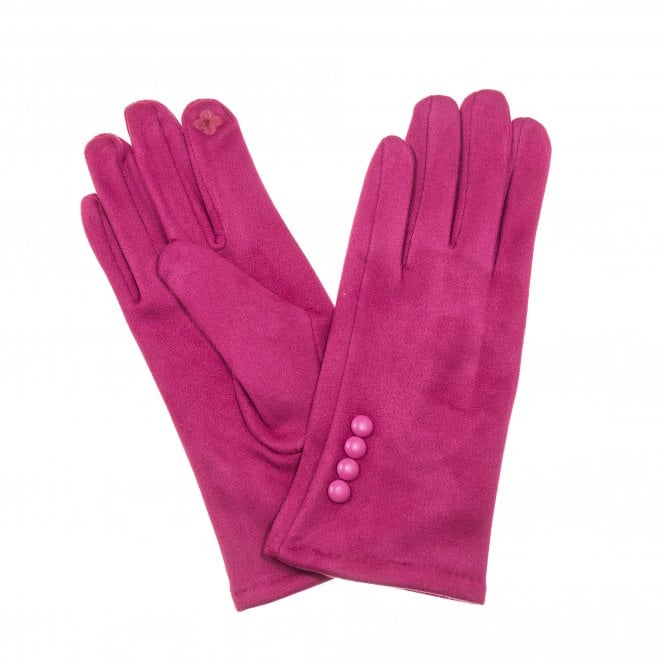 Park Lane Fuchsia Suedette Gloves