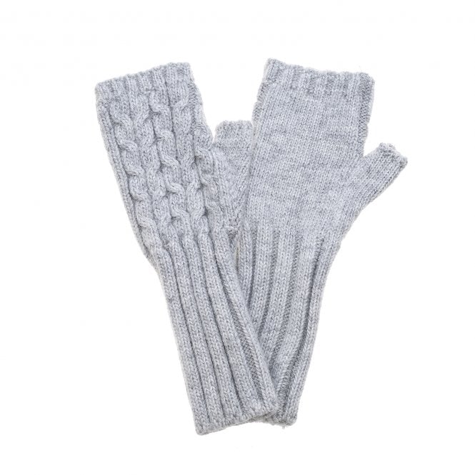 Park Lane Dove Grey Fingerless Gloves