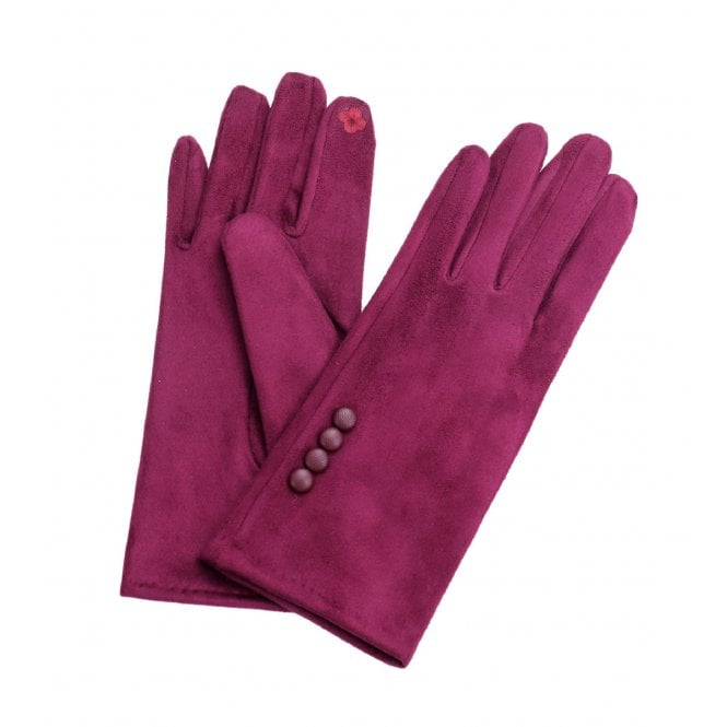 Park Lane Plum Suedette Gloves