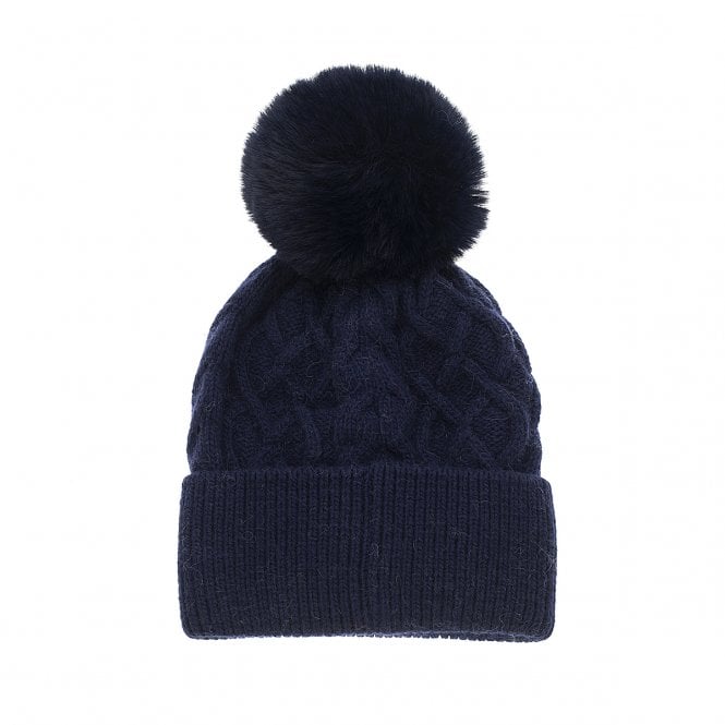 Park Lane Navy Blue Bobble Hat