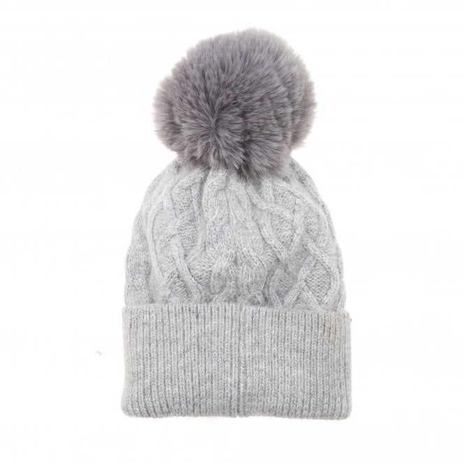 Park Lane Dove Grey Bobble Hat