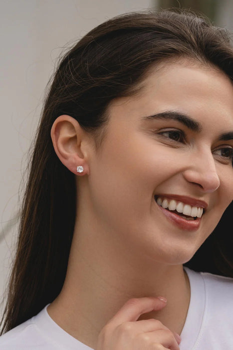 Park Lane White Stones Silver Earrings