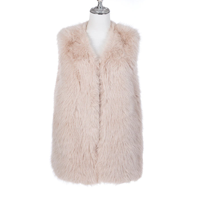 Park Lane Faux Fur Stone Gilet