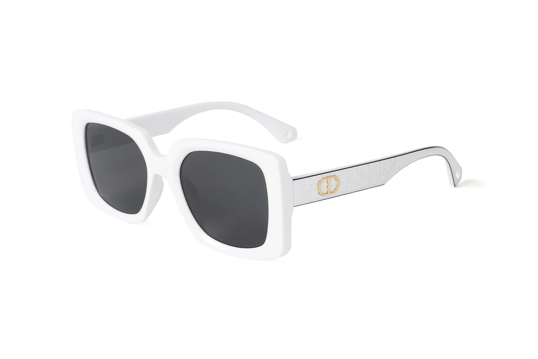 Park Lane White Criss Cross Sunglasses
