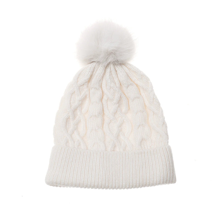 Park Lane Whipped Cream Bobble Hat