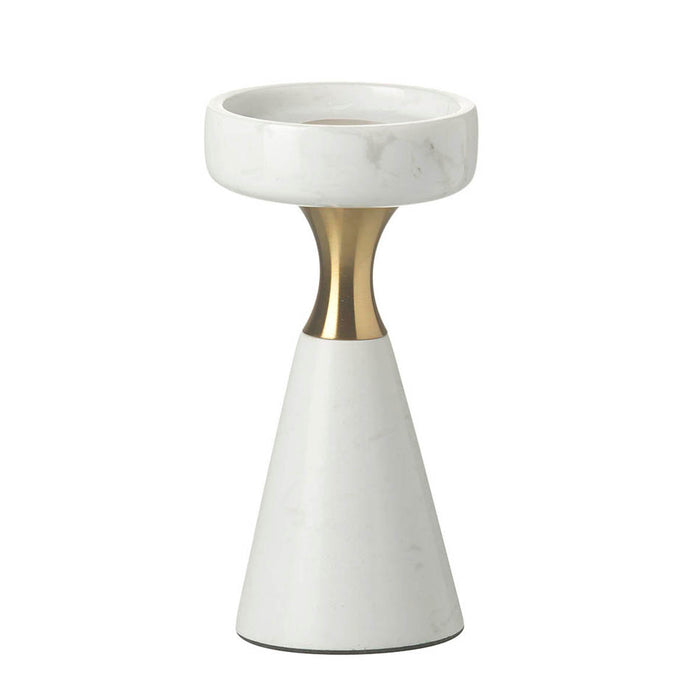 Cadent White Marble Candle Holder