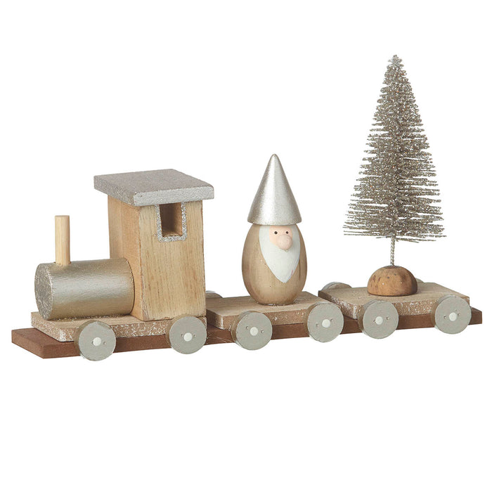The Santa Express Natural Wood Ornament