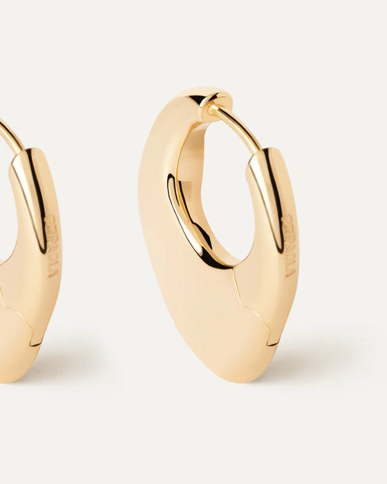 PDPAOLA Volcano Hoops Gold Earrings