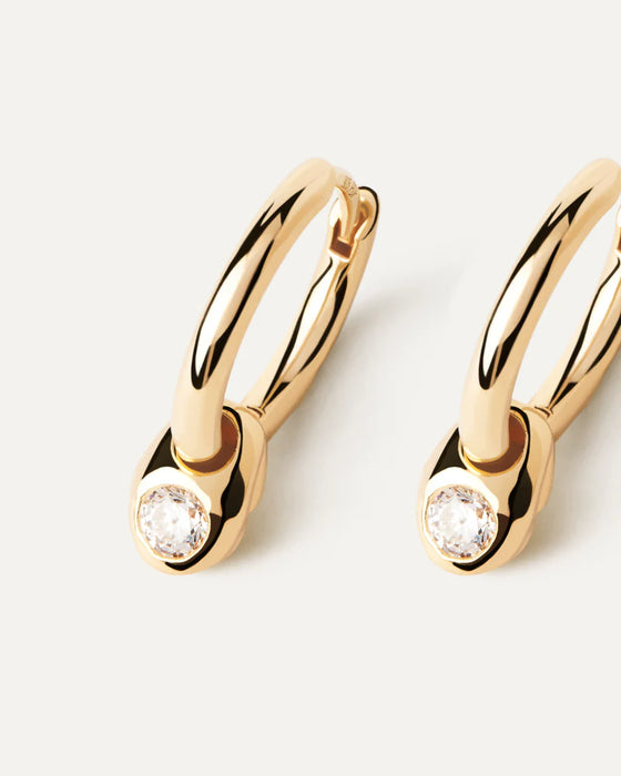 PDPAOLA Delta Hoops Gold Earrings